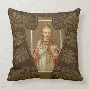 Almofada Criança de Praga Jesus com mundo
