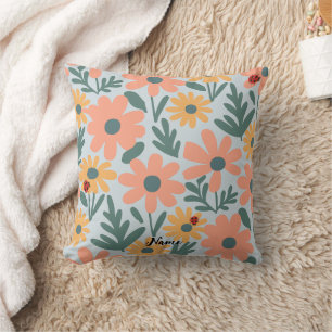 Almofada crianças Cute Ladybug Bolinhas Daisy Flower Padrão