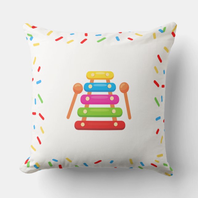 Almofada Crianças Xylophone Themed Square Cushion (Frente)