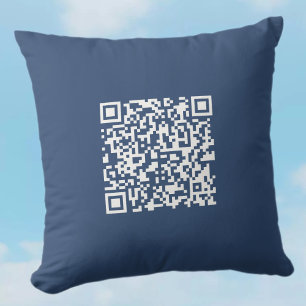 Almofada Criar um código QR verificável Marinho desbotado