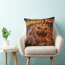 Criatura de pizza abundante monstro de terror retr