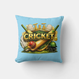 Almofada Cricket Gold Emblem Sport Inspired Throw Pillow