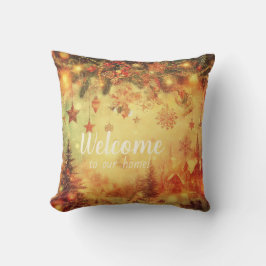 Almofada Crie a sua aldeia de Natal quente