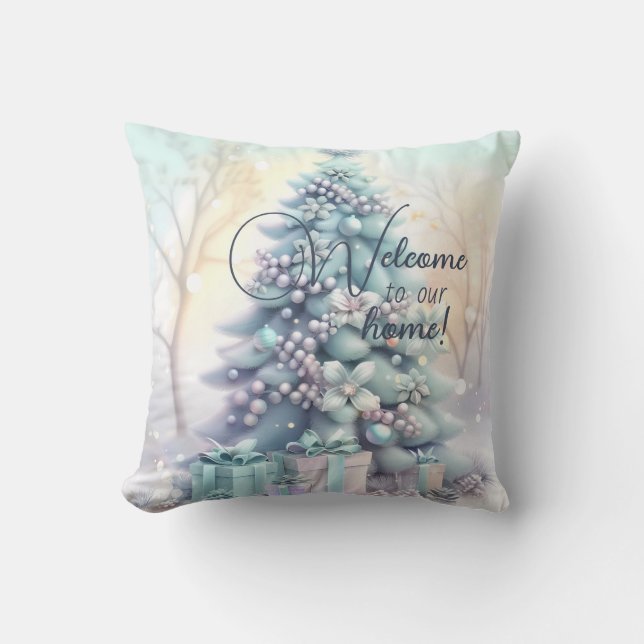 Almofada Crie a sua árvore de natal flexível do Rico (Frente)