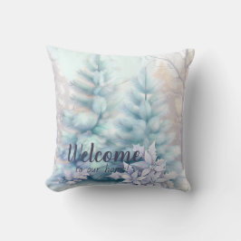 Almofada Crie a sua floresta de pinheiro romântico