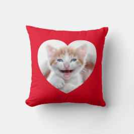 Almofada Crie a sua própria borda do Coração Vermelho Foto