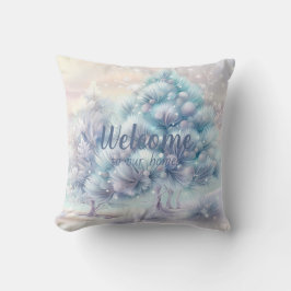 Almofada Crie As Suas Próprias Árvores de Natal Rosa Fluffy