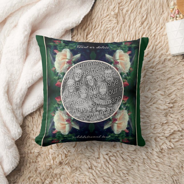 Almofada Crie O Seu Próprio Rosa De Pêssego Fotográfico E O (Cobertor)