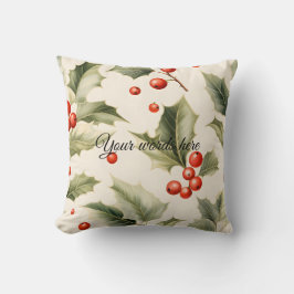 Almofada Crie Seu Próprio Creme Vermelho Elegante