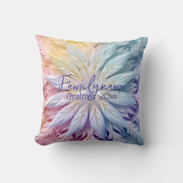 Almofada Crie seu próprio floco de neve de Natal Rainbow