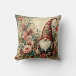 Almofada Crie Seu Próprio Gnome de Natal Vitoriano Floral