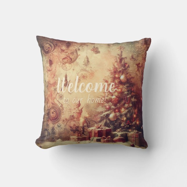 Almofada Crie seu próprio Natal romântico (Frente)