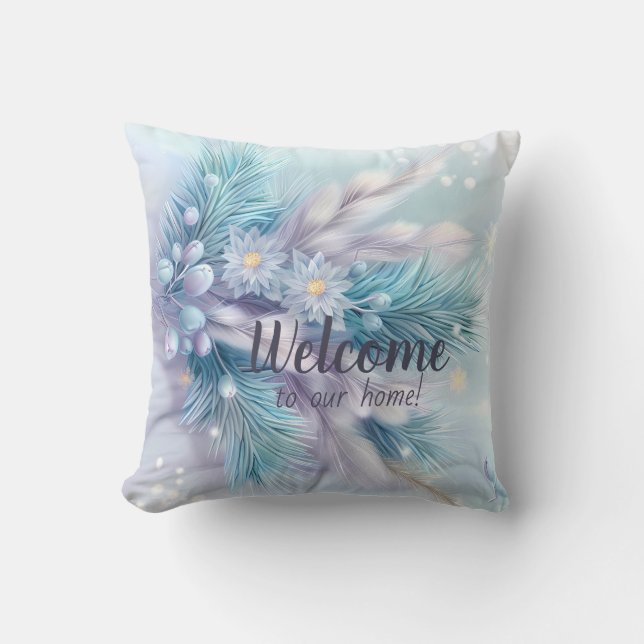 Almofada Crie seu próprio Pampas Pine Berries Natal (Frente)