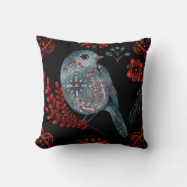 Almofada Crie seu próprio pássaro azul nórdico