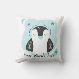 Almofada Crie Seu Próprio Pinguim Azul Fofo de Natal