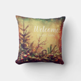 Almofada Crie Seu Próprio Pinheiro de Natal Vintage Quente