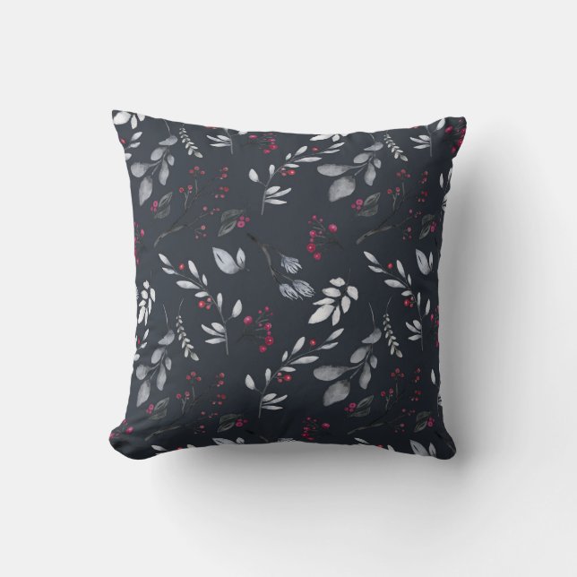 Almofada Crie seu próprio preto e branco legante (Frente)