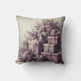 Almofada Crie seu próprio romeno rosa e roxo presente