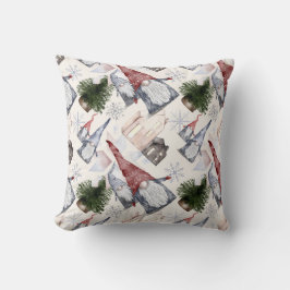 Almofada Crie seu próprio vilarejo de gnomos vermelho e Dou