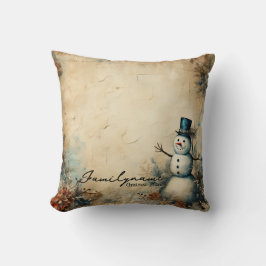 Almofada Crie seu próprio Vintage Snowman