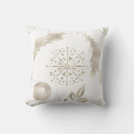 Almofada Crie seus próprios flocos de neve e penas Dourados