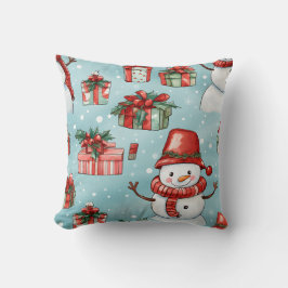 Almofada Crie Seus Próprios Snowmen Cheery