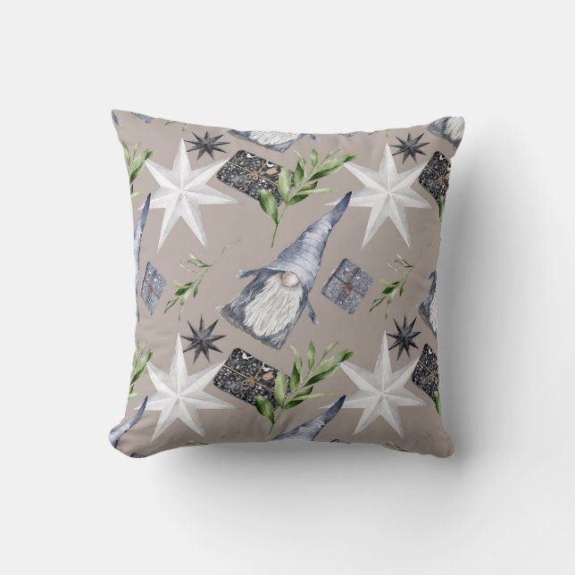 Almofada Crie Sua Própria Prata De Higem, Estrelas Brancas  (Frente)