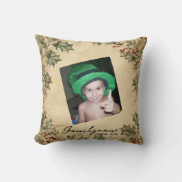 Almofada Crie Sua Própria Rústica Holly Wreath