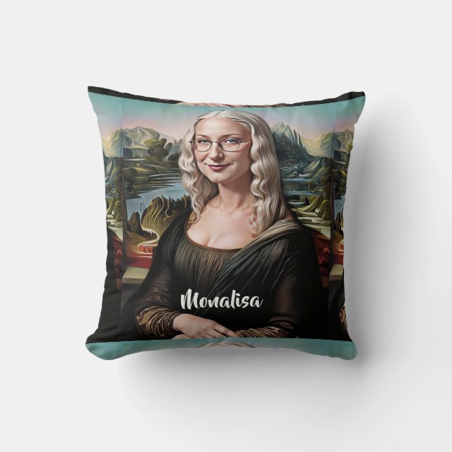 Almofada Crie um rosto engraçado personalizado (Frente)