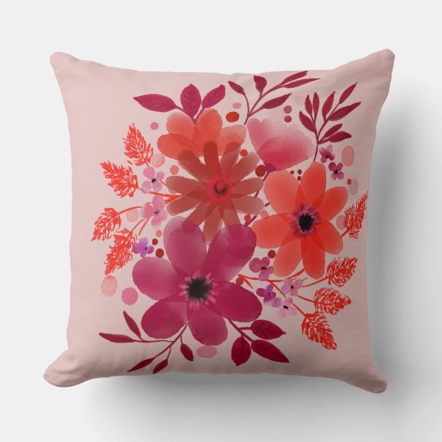 Almofada Crimson Bloom Bouquet Pillow (Frente)