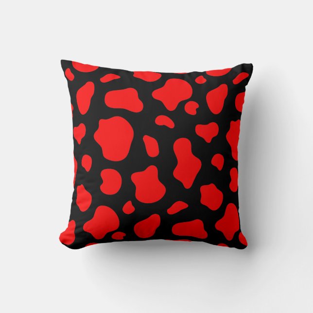 Almofada Crimson & Charcoal Spotted Decorative Pillow (Frente)