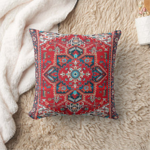 Almofada Crimson Mirage - Red Boho Elegância Marroquina
