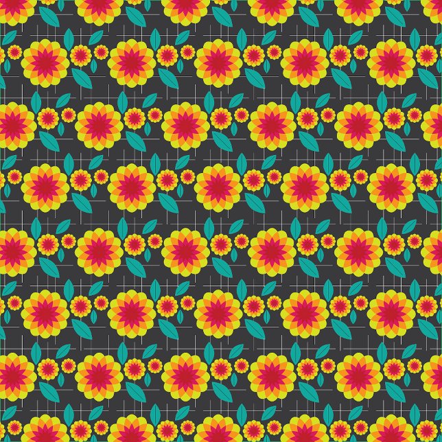 Almofada Crisântemos geométricos (Criador carregado)