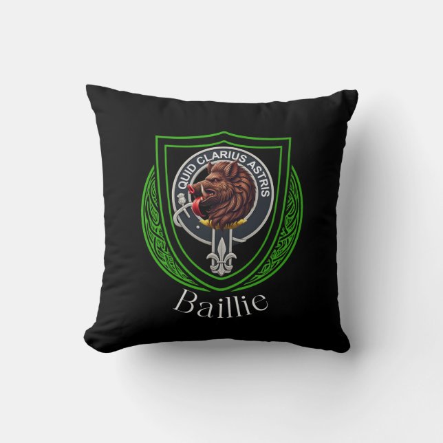 Almofada Crista do Clã Escocês Baillie (Frente)