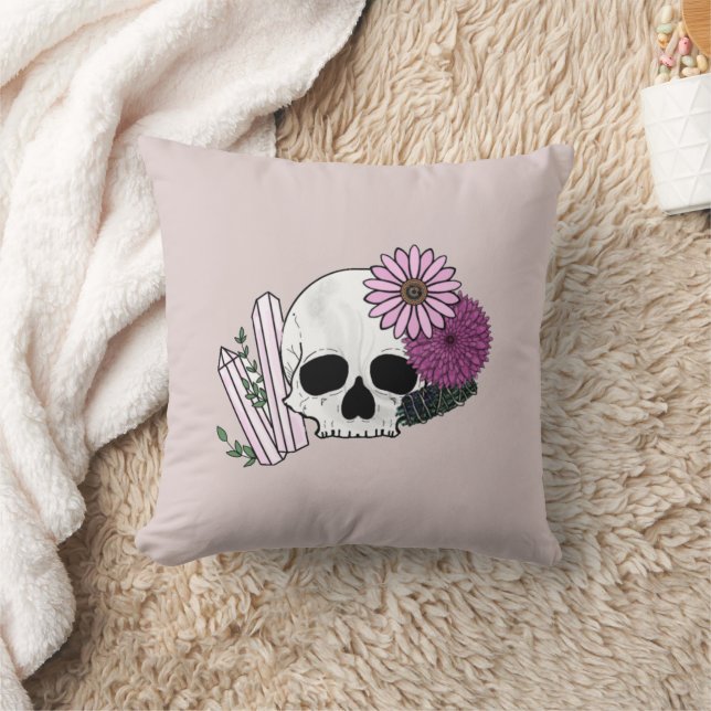 Almofada Cristais e manchas do crânio floral (Cobertor)