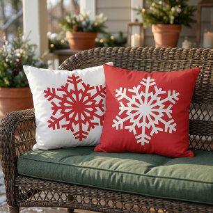 Almofada Cristal De Gelo Branco Da Neve Sazonal Simples Em