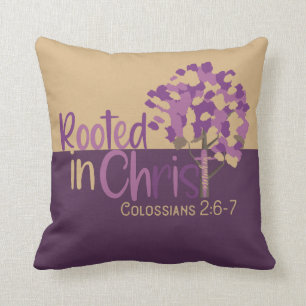 Almofada Cristão Enraizado Em Colossianos Cristos 2:7 Bíb