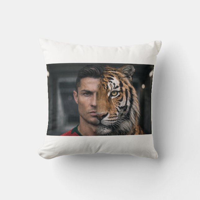 Almofada Cristiano Ronaldo CR7 e Tiger Artistic Throw Pil (Frente)