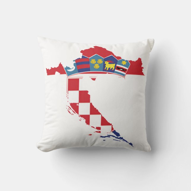 Almofada Croatia Hrvatska Kroatien Hrv Zagreb Split Flag (Frente)