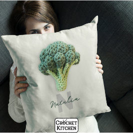Almofada Crochet Broccoli minimalista e esquisito