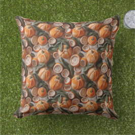 Almofada Crochet Oranges Citrus Fruit