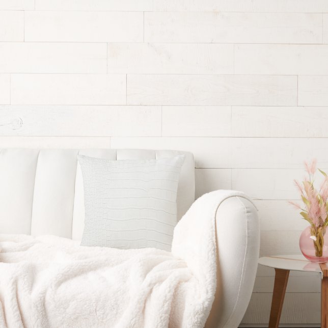 Almofada Crocodilo Branco Impressão (Sofá)