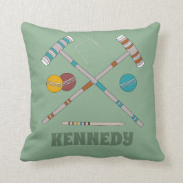 Almofada Croquet Set Lawn Games Jade Green Personalizado
