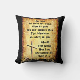 Almofada Cross & Manger com John 3vs16