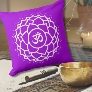 Almofada Crown Chakra   Sahasrara   Roxa   Meditação