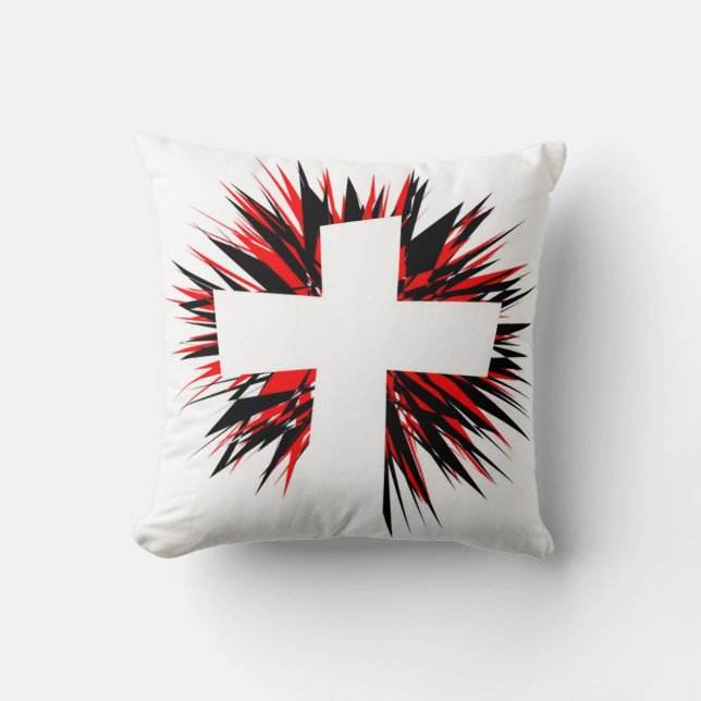 ALMOFADA CRUZAMENTO DE STARBURST BRANCO (Frente)