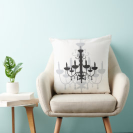 Almofada Crystal Chandelier Black Gothand Shadow
