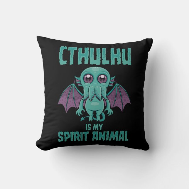 Almofada Cthulhu é o meu Animal Espiritual (Frente)