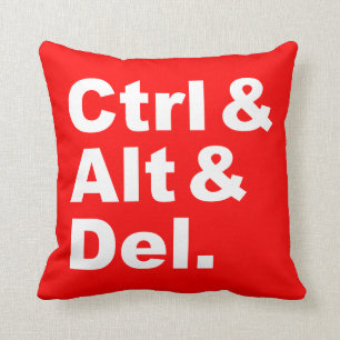 Almofada CTRL & Alt & Del Descansar (cores inversas)