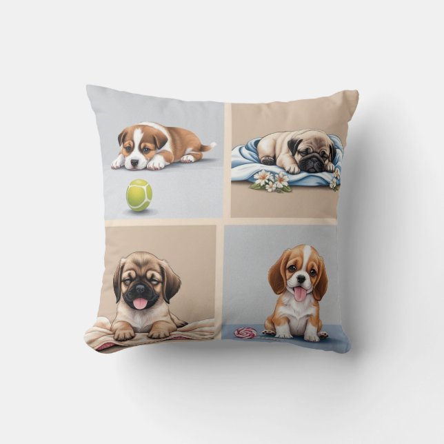 Almofada Cuatro Patitas, Cuatro Historias (Frente)